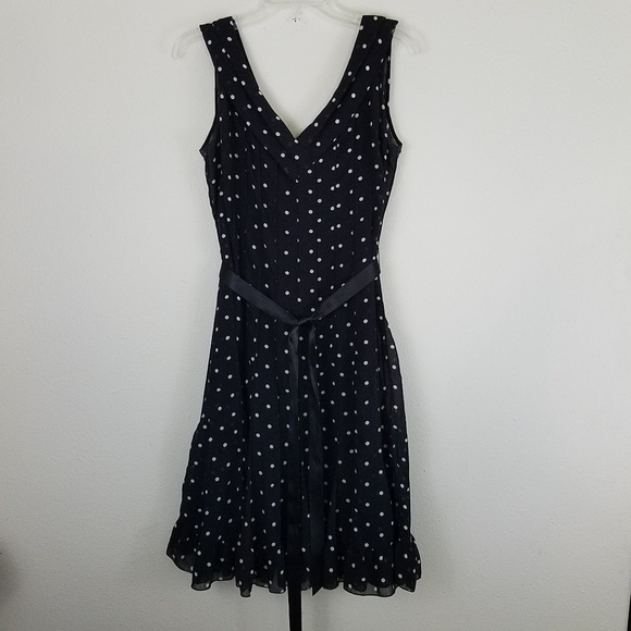 sandra darren polka dot dress